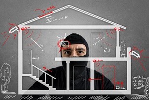 Criminal accessing your CCTV system to plan to break into your property